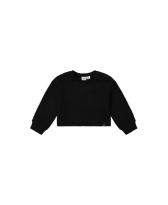 Deux par Deux Toddler Girl (2T-5T) Jacquard Sweatshirt