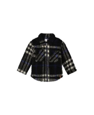 Deux par Deux Toddler Boys (2T-5T) Zipped Overshirt and Plaid