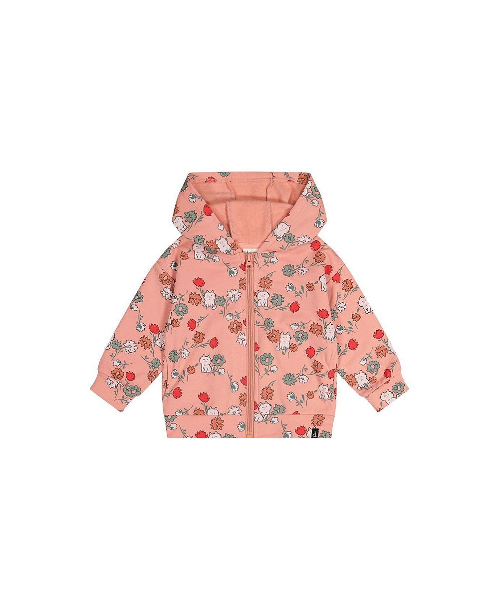 Детский кардиган Deux par Deux 2T-5T Cat Print French Terry Hooded