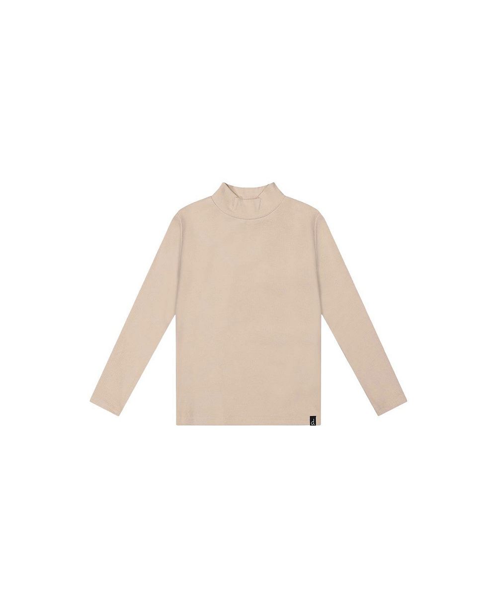 Deux par Deux Топ для девочек (2T-5T) Brushed Rib Mock Neck