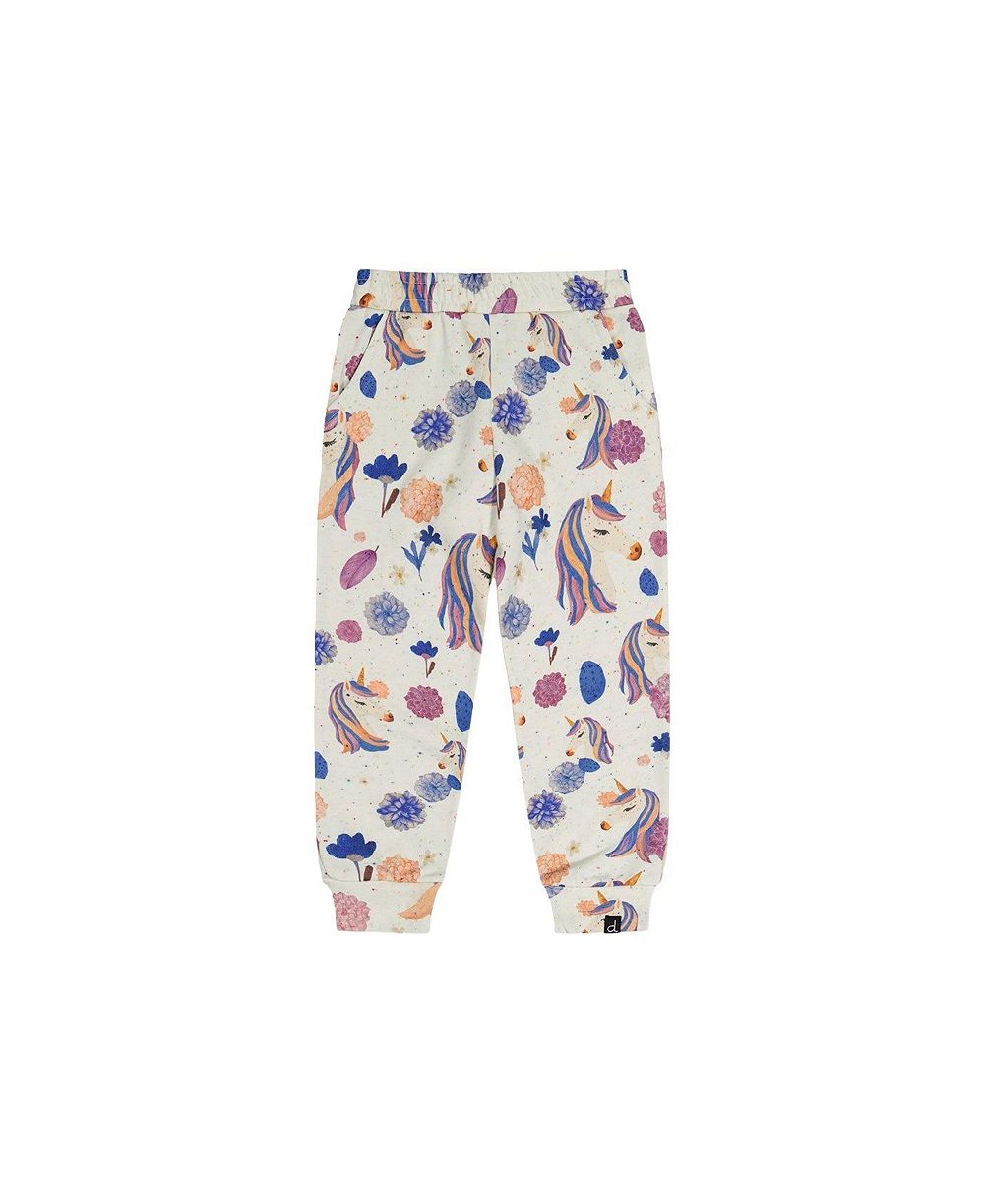 Deux par Deux Little and Big Girl 6-12 Sweatpants Unicorn Print