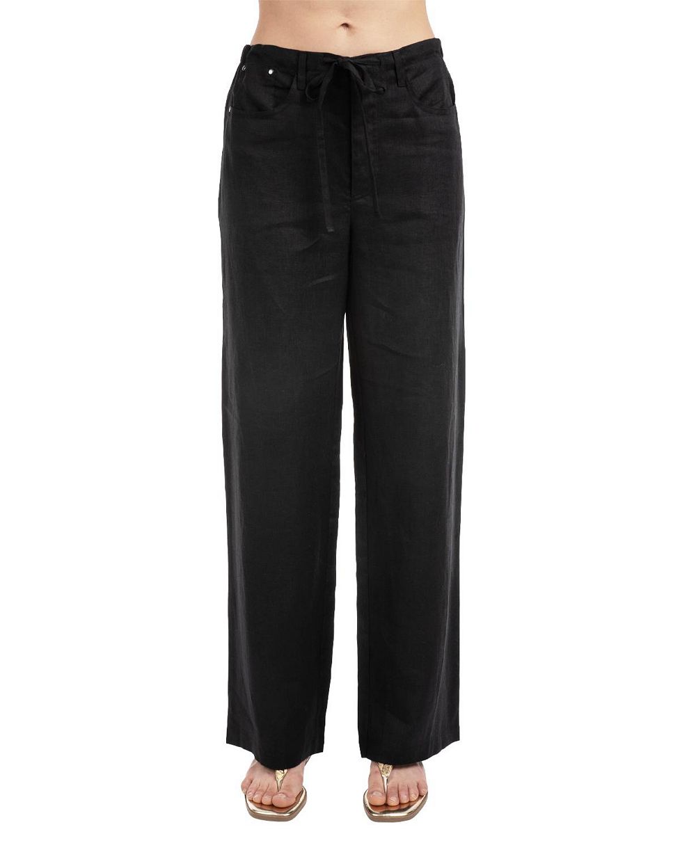 ELLE Collection Women's Linen Drawcord Pant