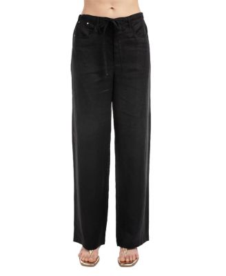 ELLE Collection Women's Linen Drawcord Pant