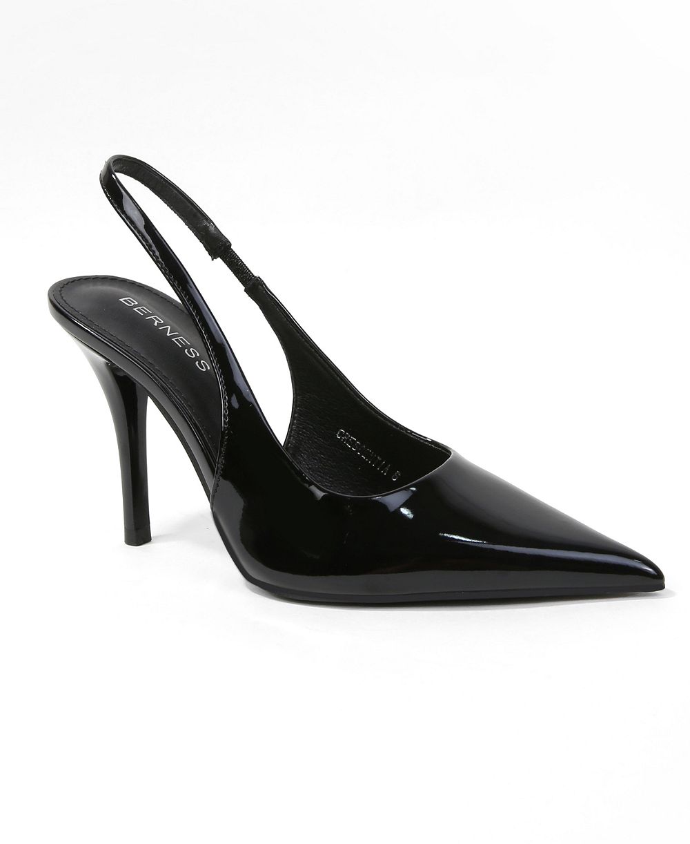 BERNESS Women's Crescentia Patent Slingback Stiletto Pumps