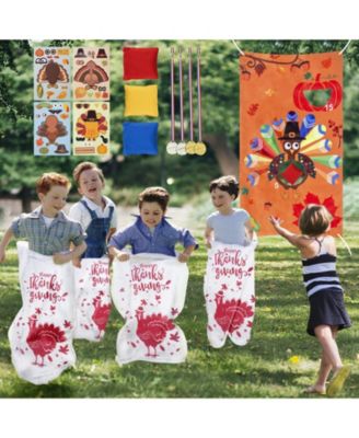 homfan Thanksgiving Bean Bag Toss Game, 17-Piece Set, Ages 3-7