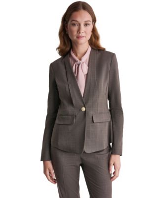 BCBG женский блейзер с плечевыми накладками в клетку