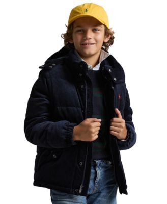 Polo Ralph Lauren, конвертируемый пуховик из вельвета для мальчиков 8-20 лет
