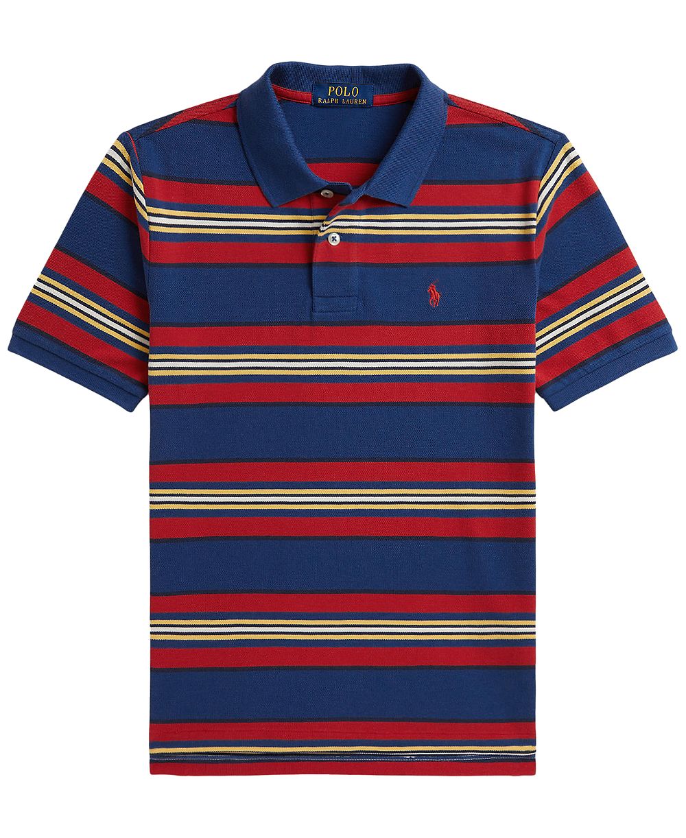 Polo Ralph Lauren Boys' 8-20 Striped Cotton Mesh Polo Shirt