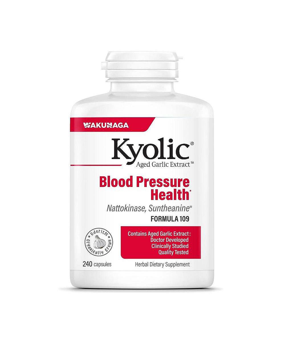 Kyolic Aged Garlic Extract Formula 109 для здоровья артериального давления, 240 капсул
