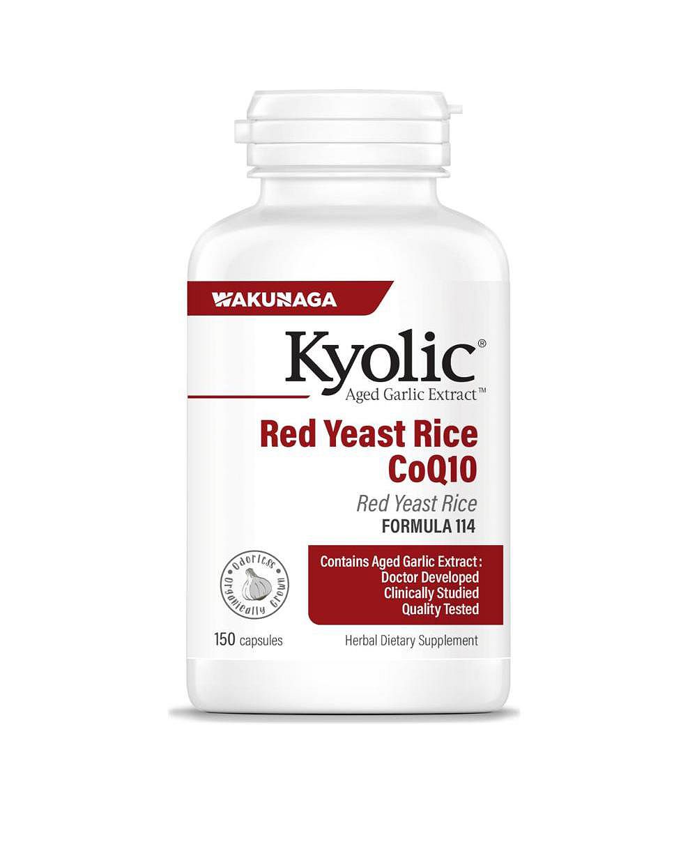 Kyolic Экстракт чеснока Kyolic Aged Garlic Extract Formula 114, Red Yeast Rice CoQ10, 150 Capsules