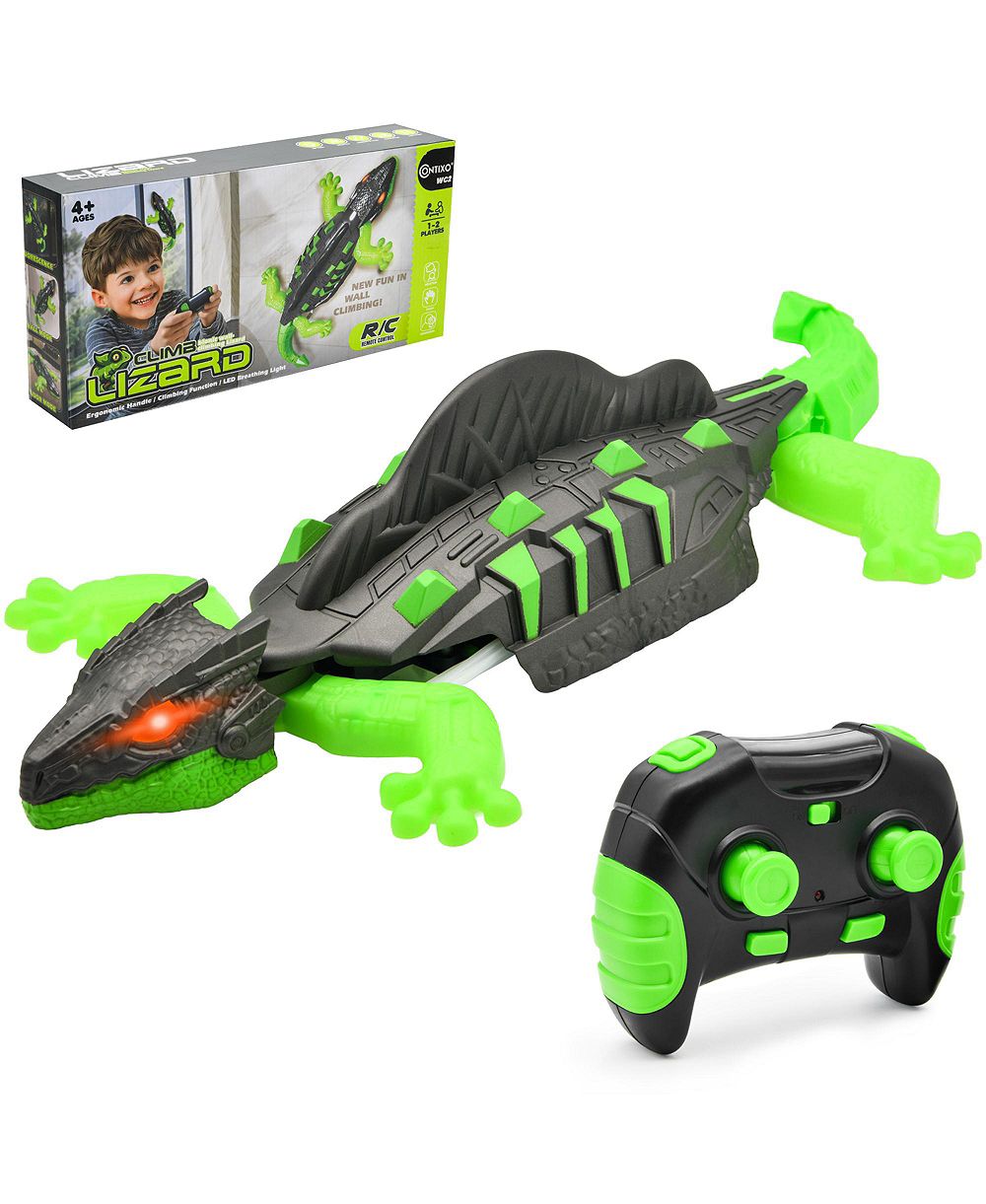 Contixo Wall Climbing RC Gecko with Glow-in-the-Dark Design, LED Eyes and Remote Control, Crawls on Floors, Walls, Ceilings and Glass, for Ages 3+