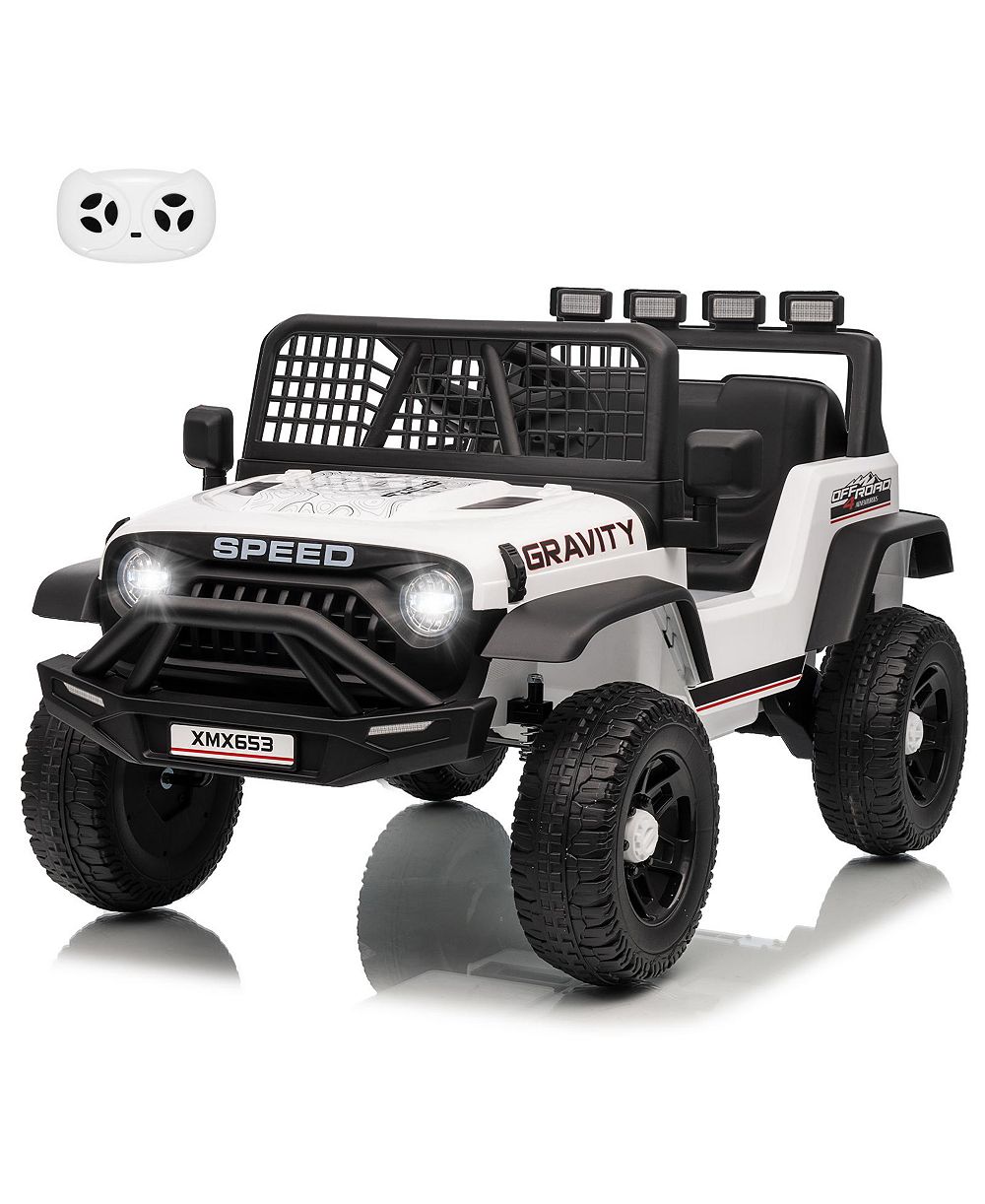 Электромобиль homfan 12V с пультом управления, 3 скорости до 5MPH, LED Lights, музыка, аккумулятор, одноместный