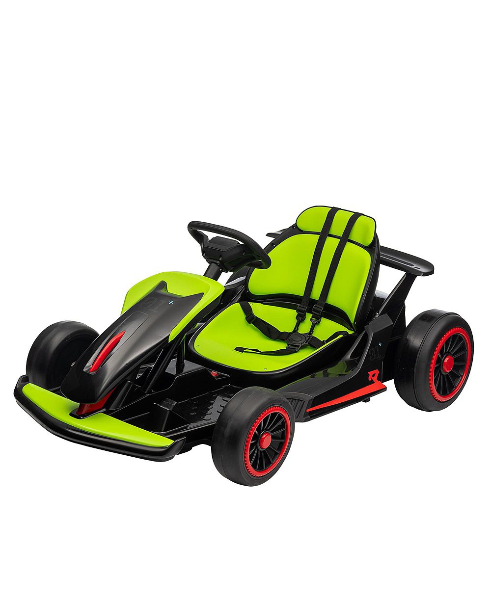 Электрокар (Go Kart) homfan для детей 49.6 x 26.6 x 11.0 Inch, на 24V аккумуляторе, скорость 10 MPH, 2 мотора для игр на улице