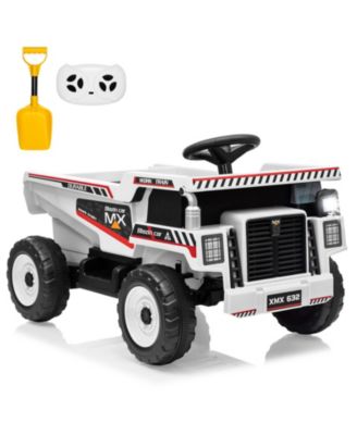 homfan 12V Ride-On Dump Truck with Remote Control, 66 lbs. Capacity, Ages 3-8