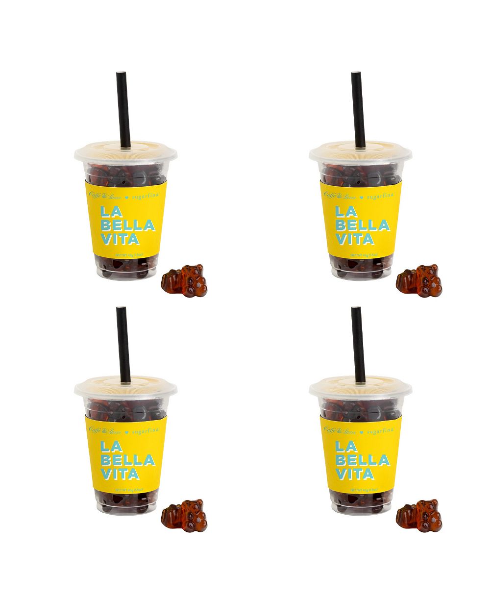 Набор Sugarfina Caffe Luxxe Espresso Bears Mini Coffee Cup, 4 штуки