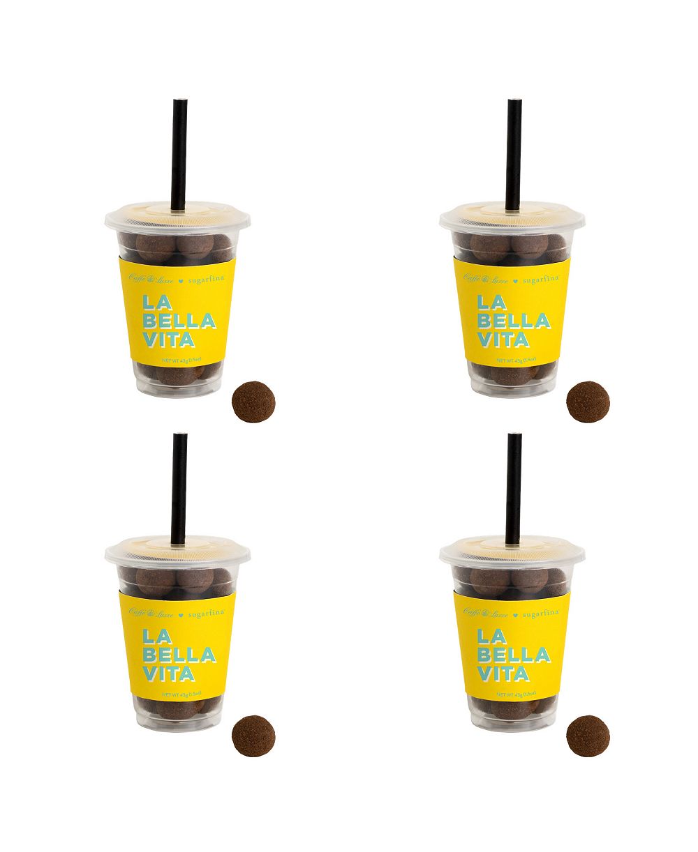 Sugarfina Caffe Luxxe Cold Brew Cordials Mini Coffee Cup Kit, 4-Piece