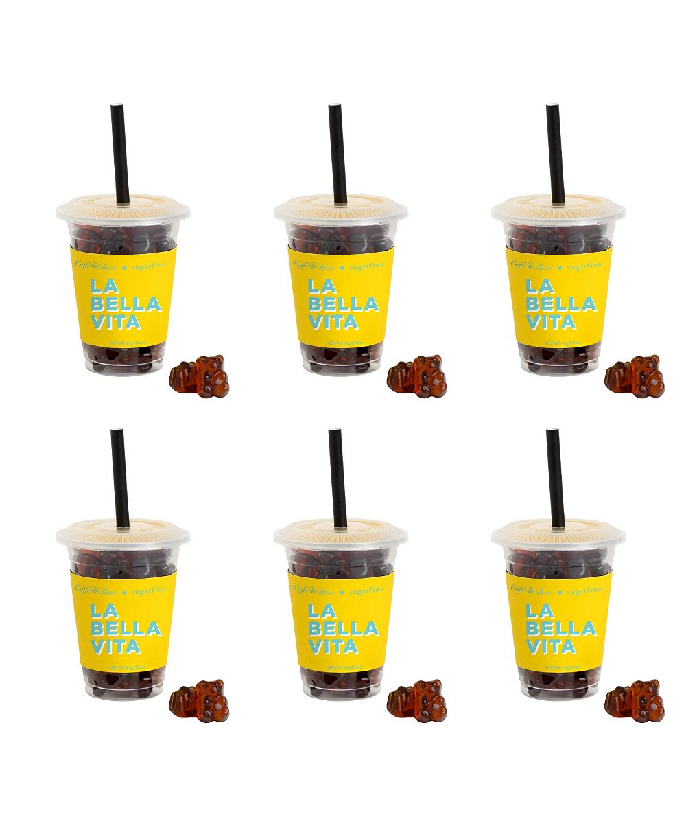 Sugarfina Caffe Luxxe Espresso Bears Mini Coffee Cup Kit, 6-Piece