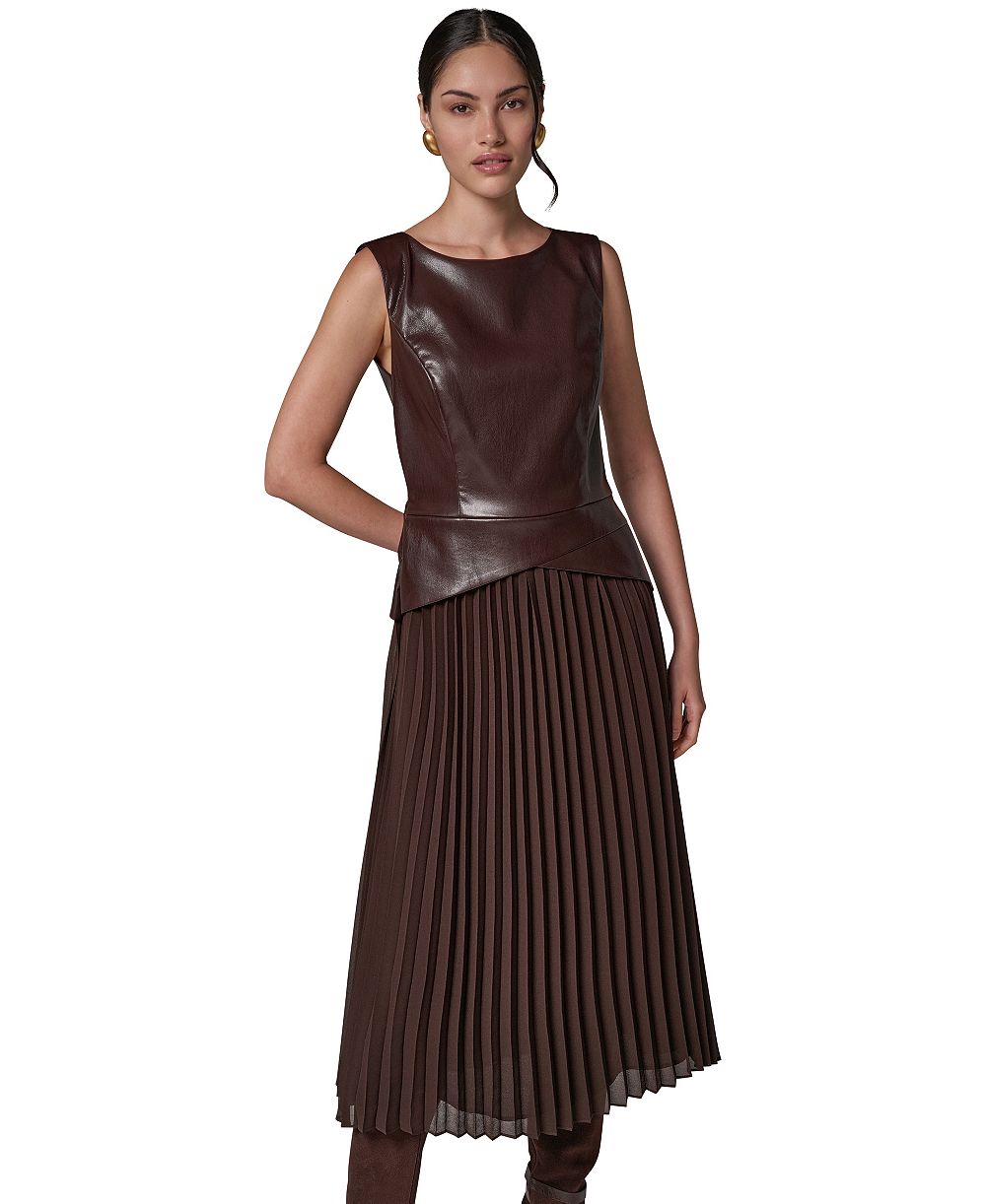 Женское платье Donna Karan New York А-силуэта без рукавов миди длины