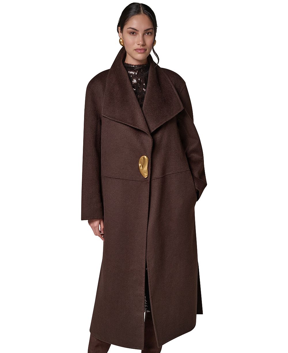Donna Karan New York Women's Wool-Blend Oversized Coat