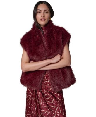 Donna Karan New York Women's Faux-Fur Sleeveless Vest