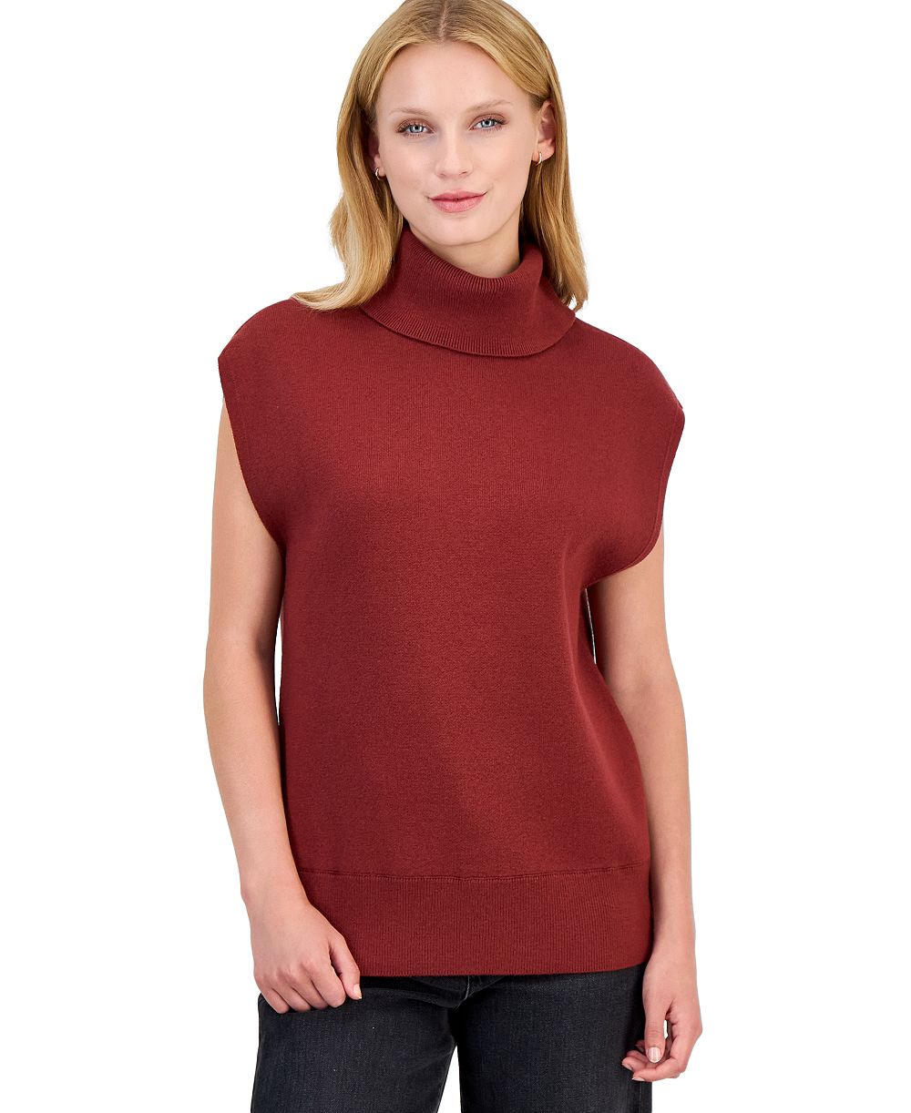 Derek Lam 10 Crosby Women's Contro Sleeveless Cotton-Wool Blend Turtleneck Sweater