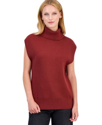 Derek Lam 10 Crosby Women's Contro Sleeveless Cotton-Wool Blend Turtleneck Sweater