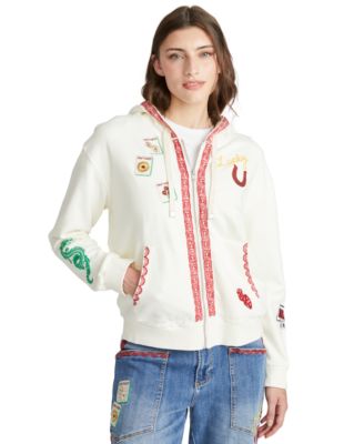 Driftwood Women's Hallie Zip Up Mahjong Long-Sleeve Cotton Hoodie