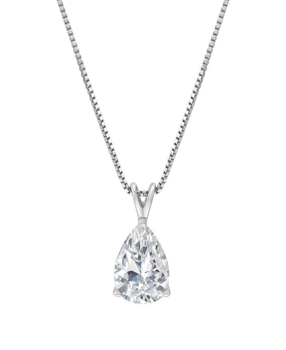 Macy's подвеска с бриллиантом IGI Certified Lab-Grown, 14k White Gold