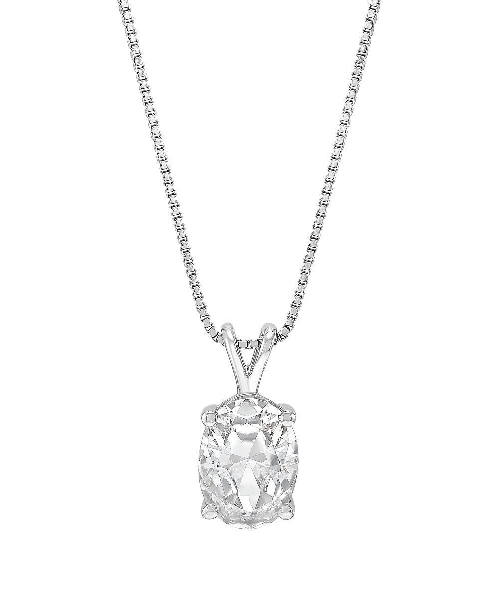 Подвеска с бриллиантом IGI Certified Lab-Grown Solitaire в 14k белом золоте