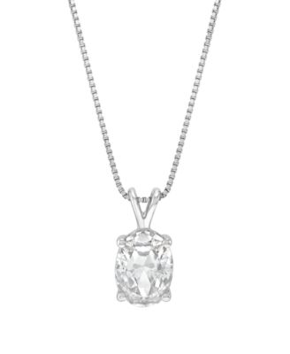 Подвеска с бриллиантом IGI Certified Lab-Grown Solitaire в 14k белом золоте