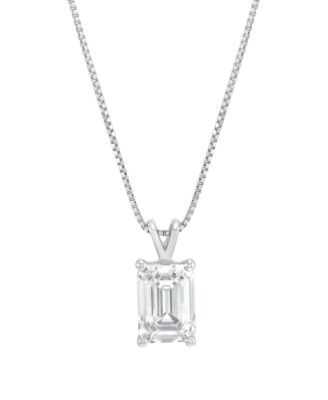 Подвеска-кулон Macy's IGI Certified Lab-Grown Diamond Solitaire в 14k White Gold (1 ct. t.w.)