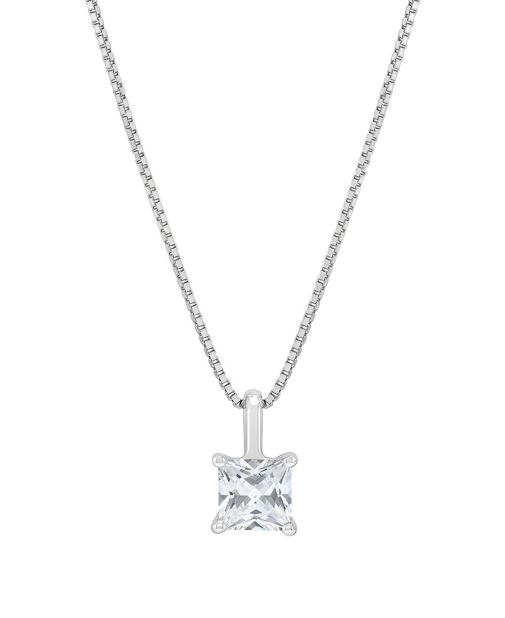 Macy's кулон с лабораторным бриллиантом IGI, 14k белое золото (1/2 ct. t.w.)