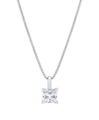 Macy's кулон с лабораторным бриллиантом IGI, 14k белое золото (1/2 ct. t.w.)