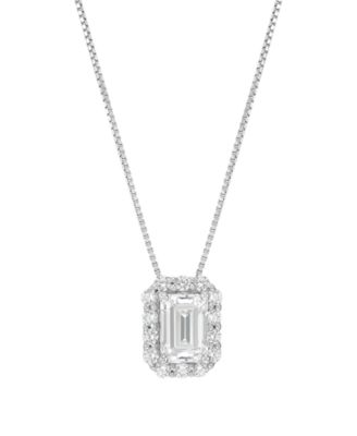 Подвеска с выращенным бриллиантом IGI, 14k White Gold