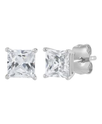 Серьги-гвоздики IGI Certified с лабораторными бриллиантами (1 ct. t.w.) из 14k белого золота