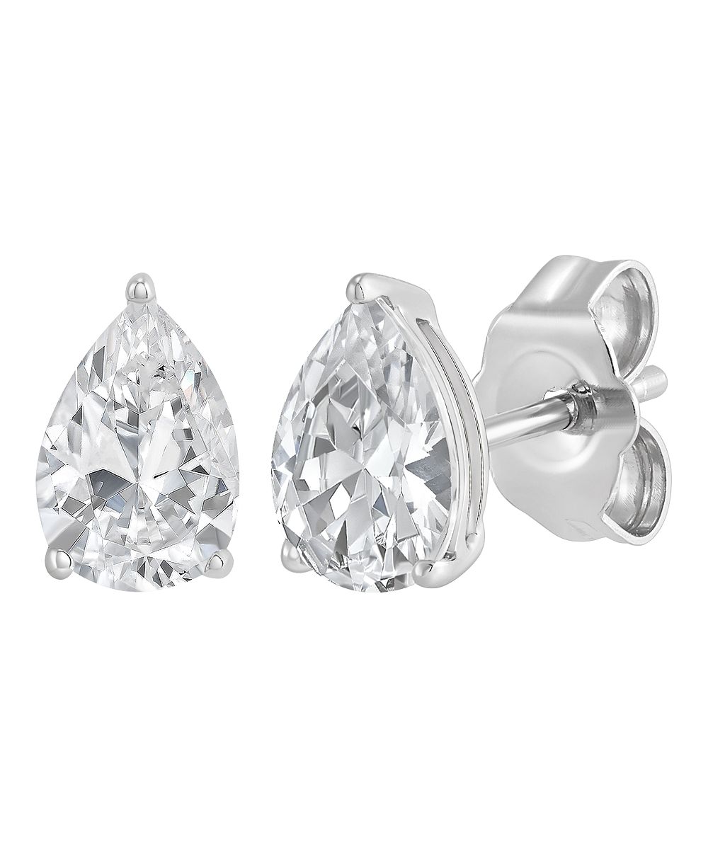 Серьги-гвоздики с лабораторно выращенными бриллиантами IGI, 14k White Gold