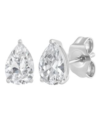 Серьги-гвоздики с лабораторно выращенными бриллиантами IGI, 14k White Gold
