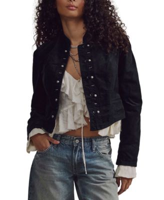 Free People Women's Cloud Nine Cropped Herringbone Blazer