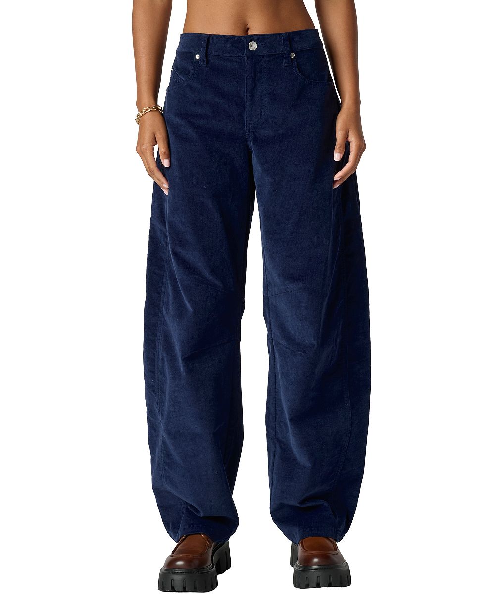 Брюки Florence By Mills Juniors' Stretch-Corduroy Barrel-Leg Pants