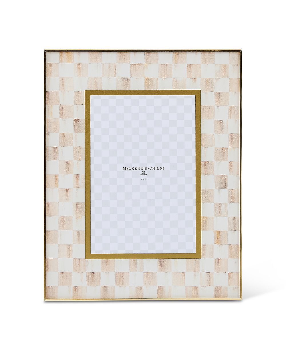 Стеклянная рамка MacKenzie-Childs Mocha Check 4" x 6"