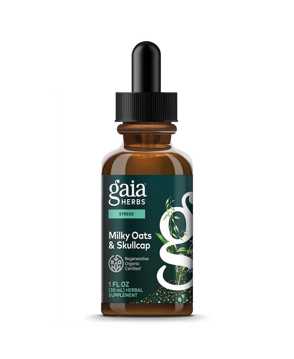 Gaia Herbs Milky Oats and Skullcap регенеративные настойки, 1 fl oz