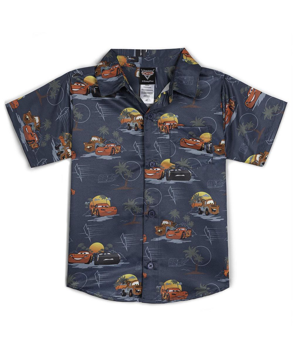 Мужская рубашка Cars Toddler Boy's Short Sleeve Button-Down
