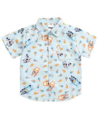 Bluey Boy's (6-12) Short Sleeve Button-Down Shirt