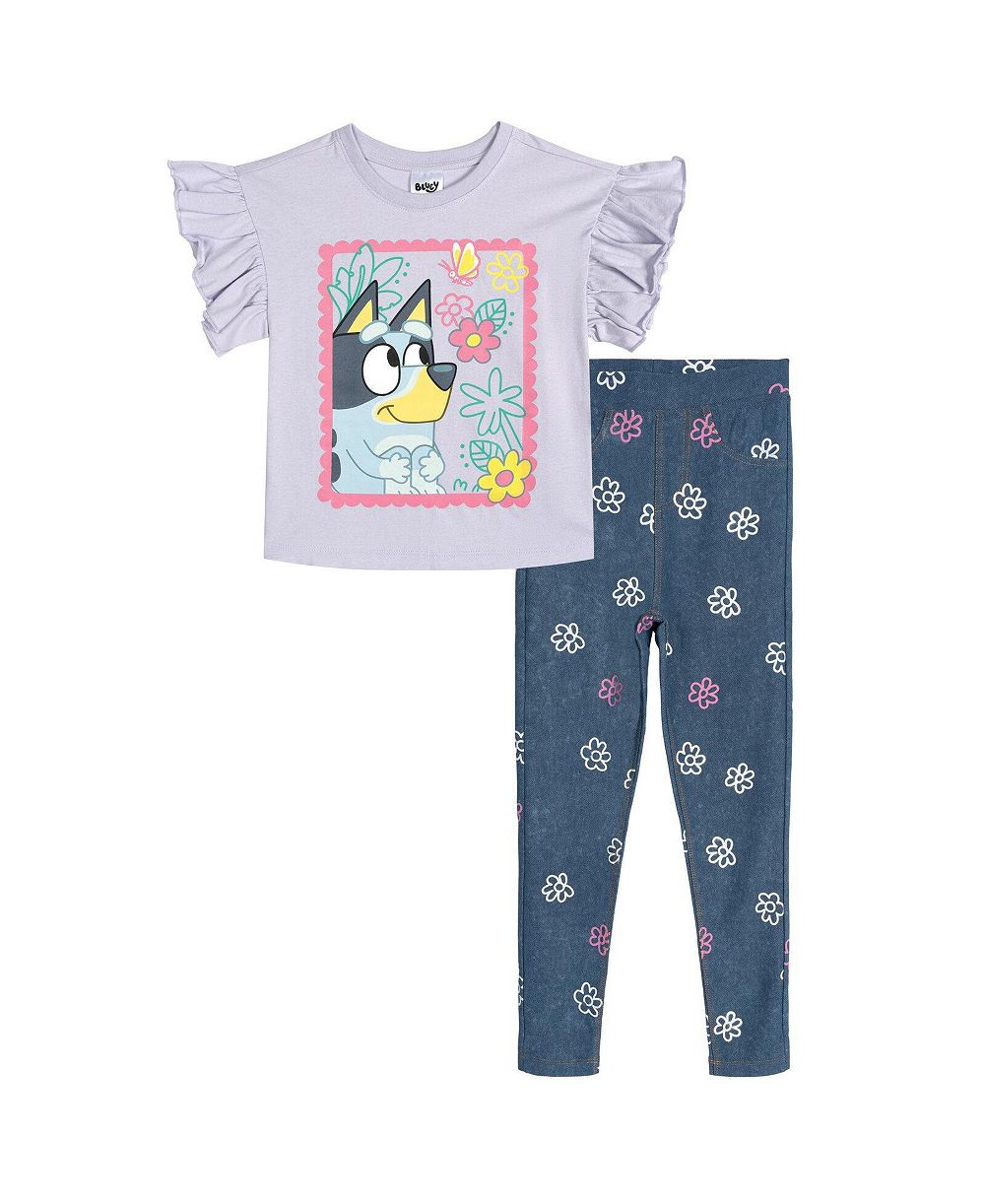 Комплект из футболки и джинсовых легинсов Bluey Toddler Girls 2T - 4T