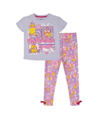 Minions Girl's (5-12) Two-Piece T-Shirt and Leggings Set