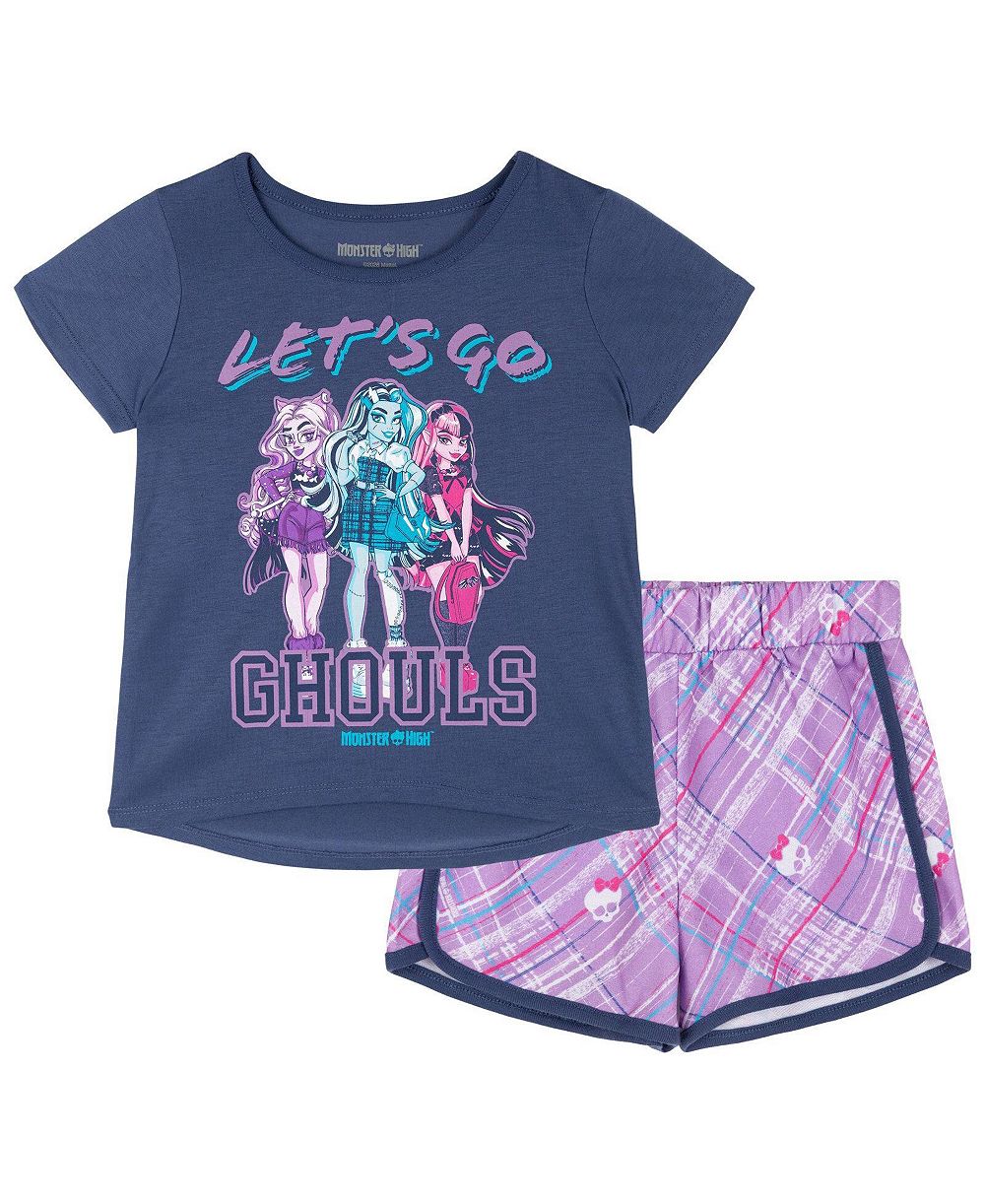 Комплект из 2 предметов Monster High Girls' Tee and Dolphin Shorts Set