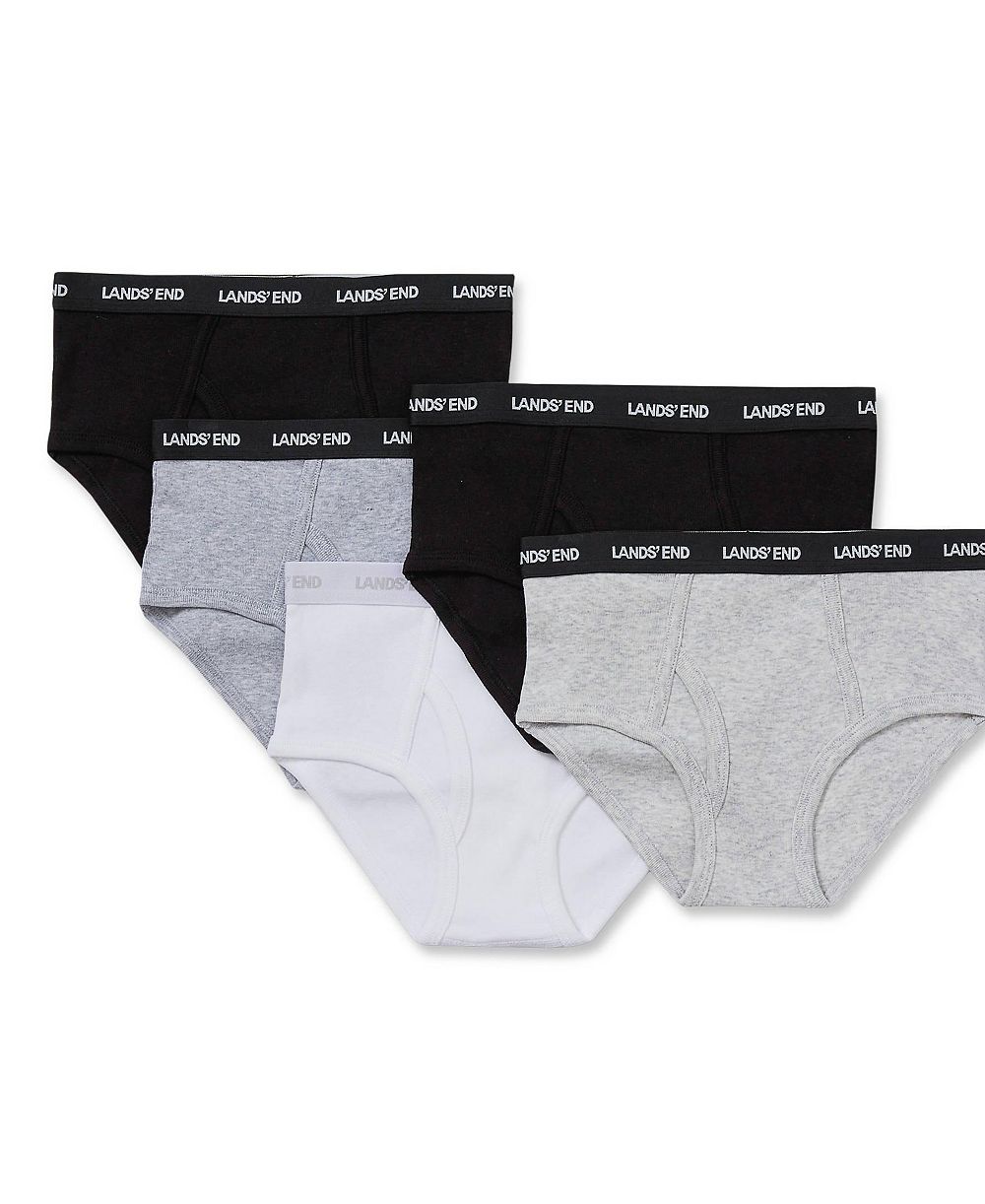 Lands' End Boys Underwear Briefs 5 Pack