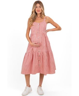 Женское платье Pinkblush Red Striped Tiered Overall