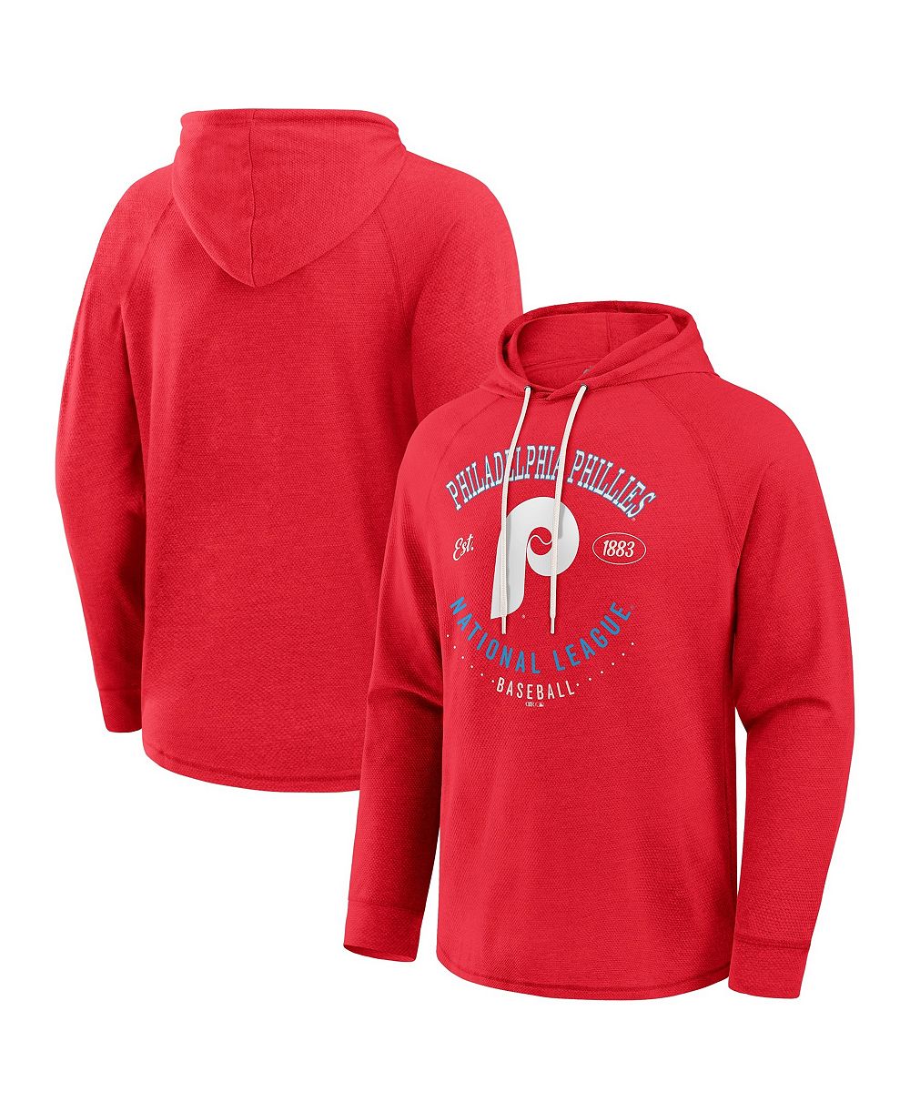 Darius Rucker Collection By Fanatics Мужская футболка Raglan Hooded Long Sleeve Red Philadelphia Phillies