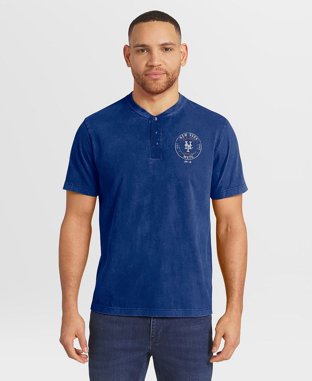 Футболка Darius Rucker Collection By Fanatics Men's Royal New York Mets Washed Henley